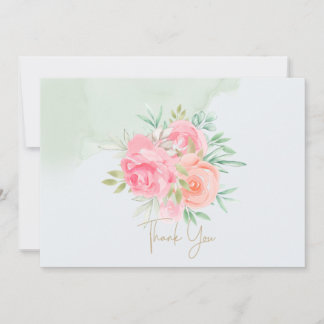Tarjeta De Agradecimiento Gracias Floral