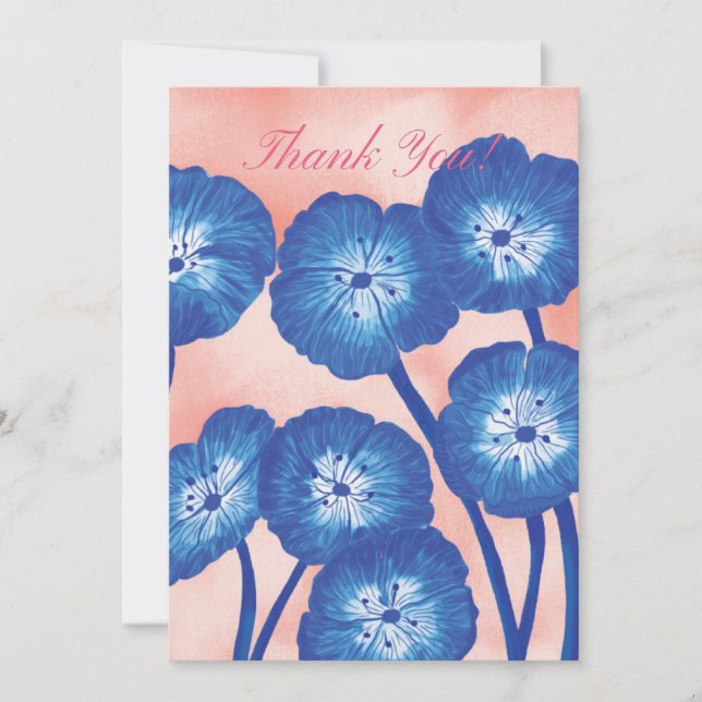 Tarjeta De Agradecimiento Gracias Floral Card (Anverso)