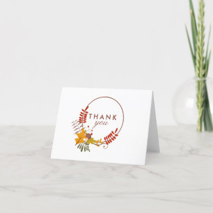 Tarjeta De Agradecimiento GRACIAS Floral de Otoño