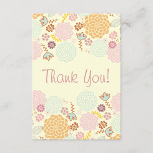 Tarjeta De Agradecimiento Gracias floral moderno de lujo de Baby Shower