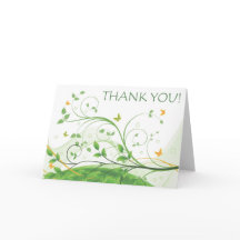 Gracias (Floral verde y Naranja)