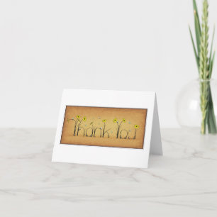 Tarjeta De Agradecimiento Gracias florece