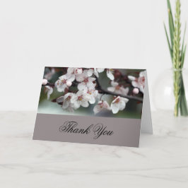 Tarjeta De Agradecimiento gracias flores de ciruela