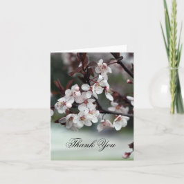 Tarjeta De Agradecimiento gracias flores de ciruela