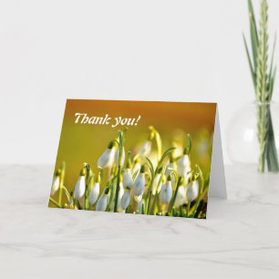 Tarjeta De Agradecimiento Gracias Flores de Nieve