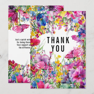 Tarjeta De Agradecimiento 🌺🌸🏵️Gracias FLORES DE PRADO 