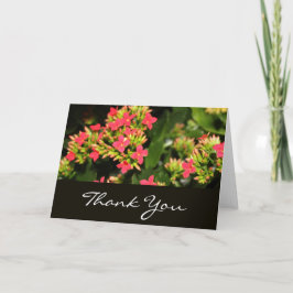 Tarjeta De Agradecimiento gracias, flores rojas