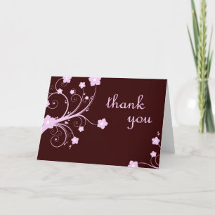 Tarjeta De Agradecimiento gracias : flores rosas :