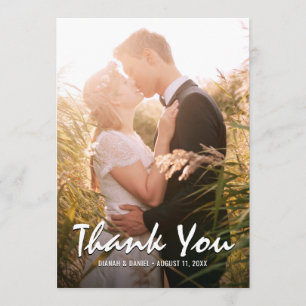 Tarjeta De Agradecimiento Gracias foto de encargo de la boda