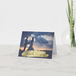 Tarjeta De Agradecimiento GRACIAS FOTO del oro el | del movimiento del