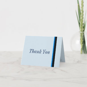 Tarjeta De Agradecimiento "Gracias" - franjas azul y negra