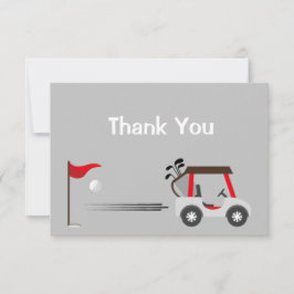 Tarjeta De Agradecimiento Gracias Fun Golf Golf Golf Golf Personalizado