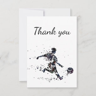 Tarjeta De Agradecimiento Gracias Fútbol Deporte