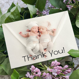 Tarjeta De Agradecimiento Gracias gemelos Baby Gift Recién Nacido Baby Showe