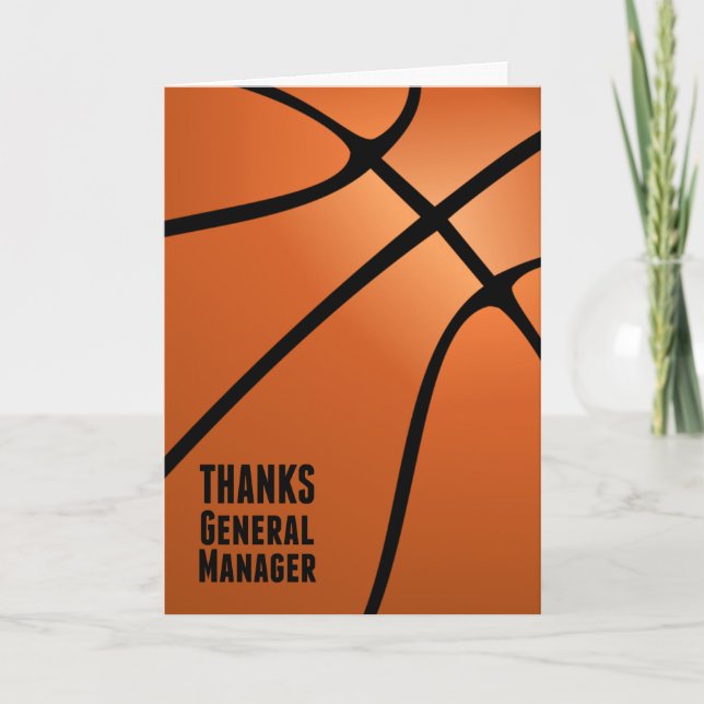 Tarjeta De Agradecimiento Gracias General Manager por su liderazgo (Anverso)