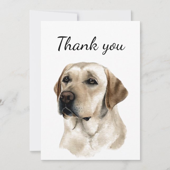 Tarjeta De Agradecimiento Gracias Golden Retriever Dog Mascota Animal (Anverso)