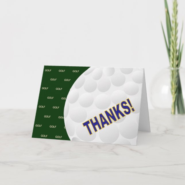 Tarjeta De Agradecimiento ¡Gracias! - Golf (Anverso)