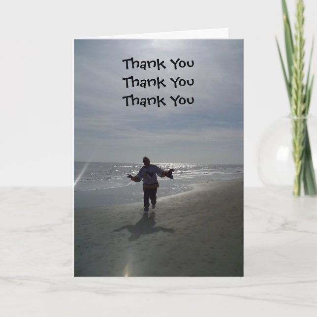TARJETA DE AGRADECIMIENTO GRACIAS, GRACIAS (Anverso)