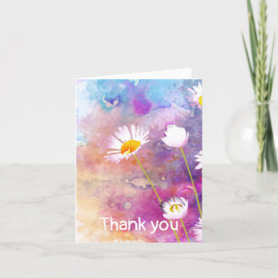 Tarjeta De Agradecimiento Gracias Gracias Jardín de Margaritas Flor