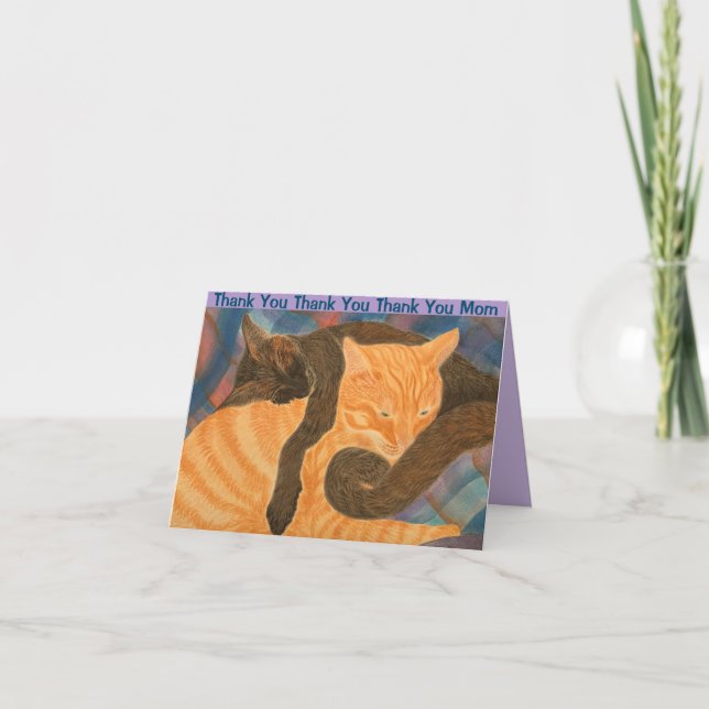 Tarjeta De Agradecimiento Gracias, Gracias, Mamá, Gracias. (Anverso)