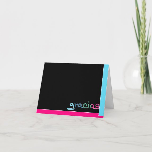 Tarjeta De Agradecimiento Gracias, Gracias very much! (Anverso)