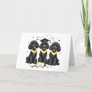 Tarjeta De Agradecimiento Gracias Graduación de Perros de Poodle Estándar