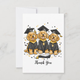 Tarjeta De Agradecimiento Gracias Graduación Perros Goldendoodle