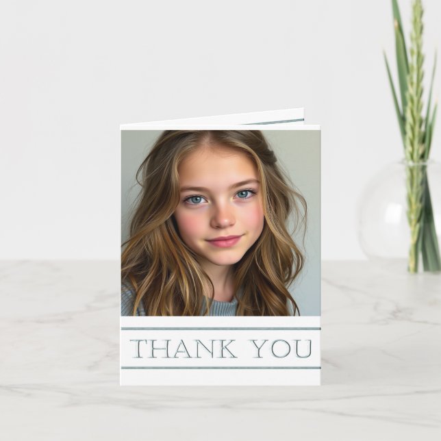 Tarjeta De Agradecimiento Gracias Graduado Simple Pastel Green (Anverso)