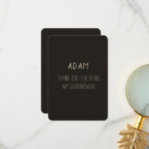 Gracias Groomsman Card