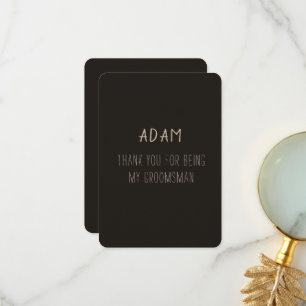 Tarjeta De Agradecimiento Gracias Groomsman Card