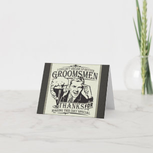 Tarjeta De Agradecimiento Gracias Groomsmen