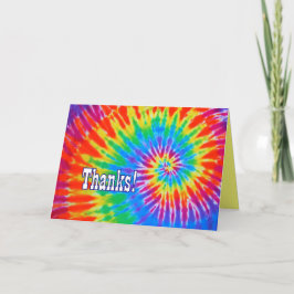 Tarjeta De Agradecimiento Gracias Groovy Tie-Dye Card