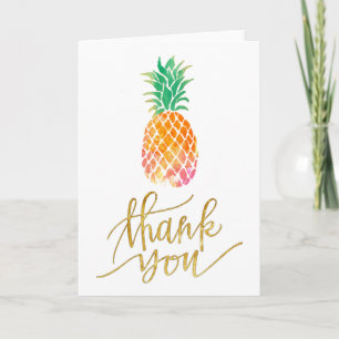 Tarjeta De Agradecimiento gracias guion piña