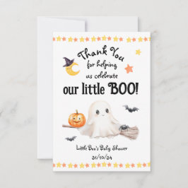Tarjeta De Agradecimiento Gracias, Halloween Little Boo Baby Shower