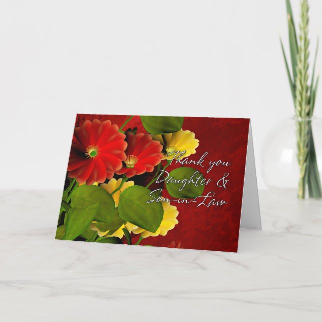 Tarjeta De Agradecimiento Gracias hija y yerno (Anverso)