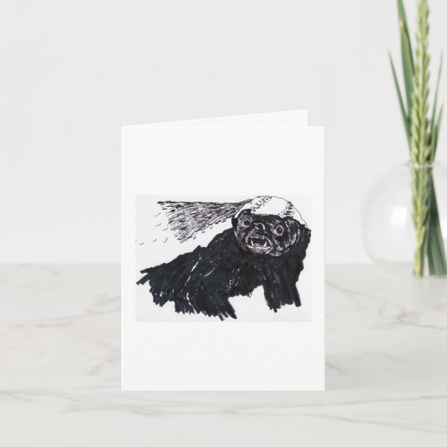 Tarjeta De Agradecimiento Gracias, Honey Badger (Anverso)