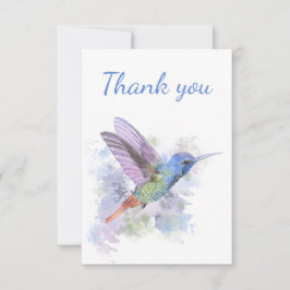 Tarjeta De Agradecimiento Gracias, Hummingbird Garden Bird Nature Art