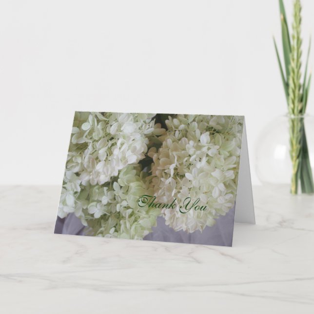 Tarjeta De Agradecimiento Gracias Hydrangea (Anverso)