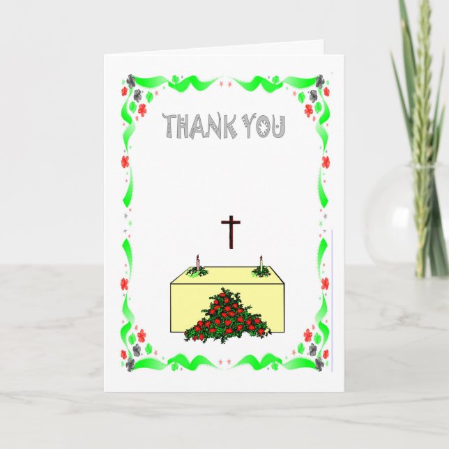 Tarjeta De Agradecimiento Gracias - iglesia (Anverso)