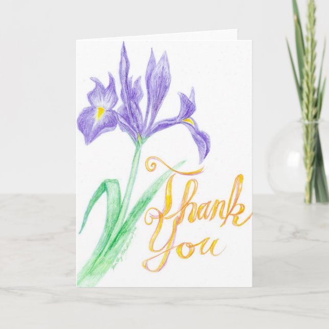 Tarjeta De Agradecimiento Gracias Iris (Anverso)