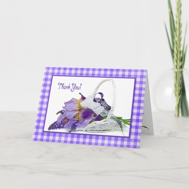Tarjeta De Agradecimiento Gracias Iris Bouquet (Anverso)
