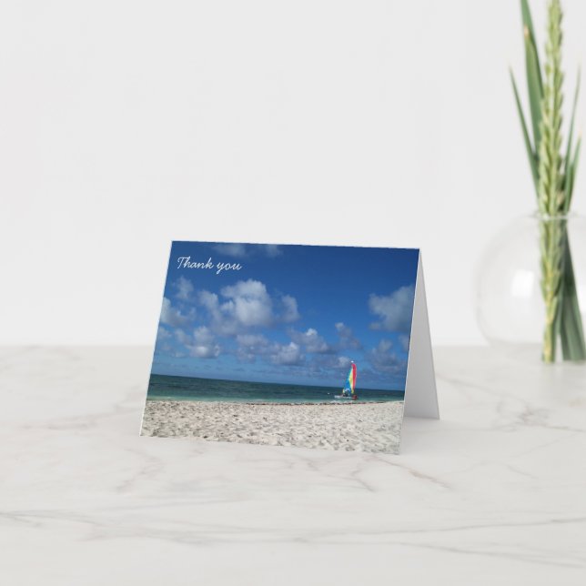 Tarjeta De Agradecimiento Gracias - Isla Grand Bahama (Anverso)