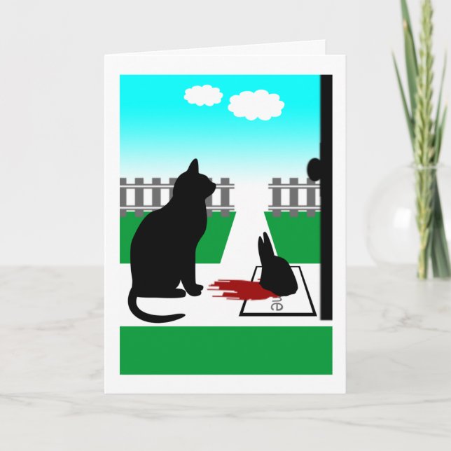 Tarjeta De Agradecimiento Gracias (la cabeza del conejito) (Anverso)