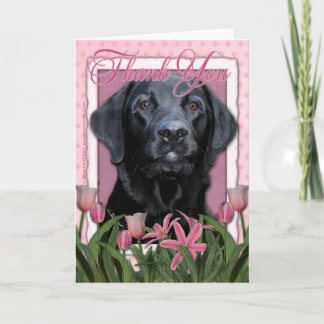 Tarjeta De Agradecimiento Gracias - Labrador - Negro - Equipamiento
