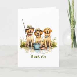 Tarjeta De Agradecimiento Gracias Labrador Recuperador Perros Pesca