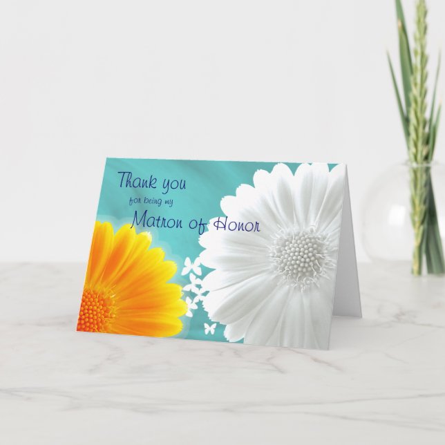 Tarjeta De Agradecimiento GRACIAS las damas de honor, etc (Anverso)