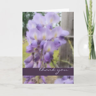 Tarjeta De Agradecimiento Gracias - las glicinias suaves del foco