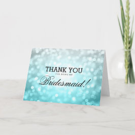 Tarjeta De Agradecimiento Gracias las luces del purpurina de Ombre de la