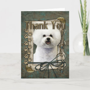 Tarjeta De Agradecimiento Gracias - las patas de piedra - Bichon Frise
