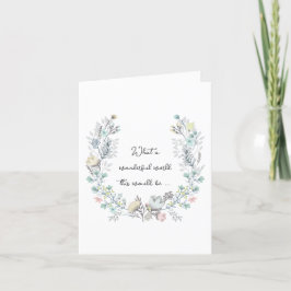Tarjeta De Agradecimiento Gracias Laurel de la acuarela